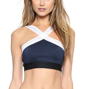 Lyst Mesh Blue Yoga Sports Bra
